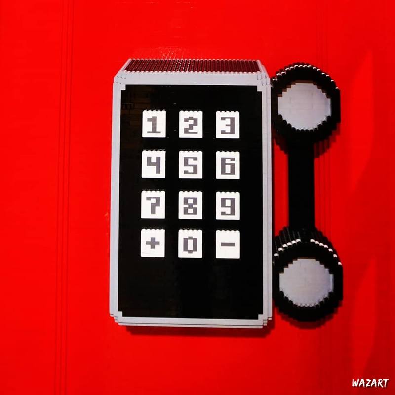 cabine téléphonique rouge en lego